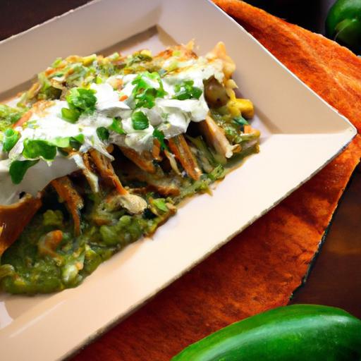 Zesty Chicken Enchiladas Verdes: A Flavorful Green Twist