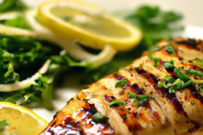 Zesty Grilled Lemon Herb Chicken Paired with Fresh Veggies