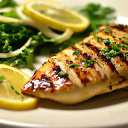 Zesty Grilled Lemon Herb Chicken Paired with Fresh Veggies