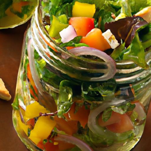 Fresh & Flavorful Mason Jar Salads with Zesty Balsamic Dressing
