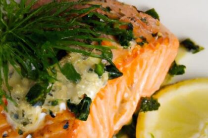 Savor the Flavor: Grilled Salmon with Zesty Lemon Dill Sauce