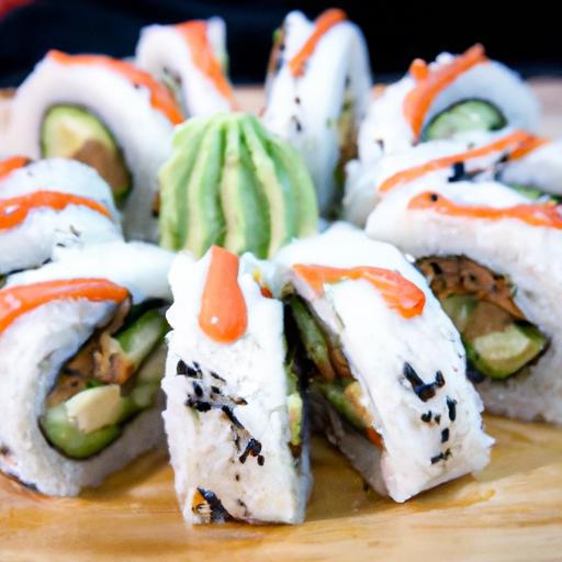 Delicious Vegan Sushi​ Rolls with Creamy Avocado Twist
