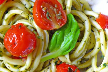 Fresh & Flavorful: Vegan Pesto Pasta with Cherry Tomatoes