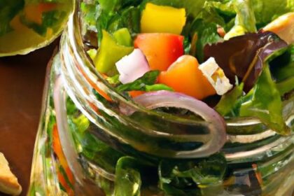 Fresh & Flavorful Mason Jar Salads with Zesty Balsamic Dressing