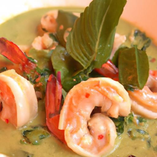 Savor the Spice: Authentic Thai Green Curry with Shrimp Delight