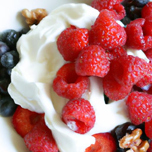 Power-Packed Delight: Greek Yogurt with Berries & Walnuts
