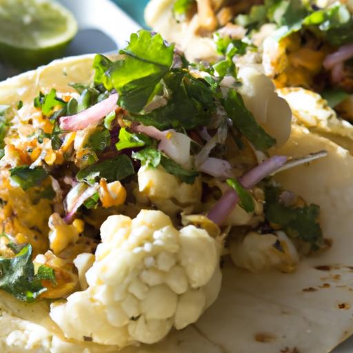 Zesty Roasted Cauliflower Tacos with Tangy Lime Crema Delight