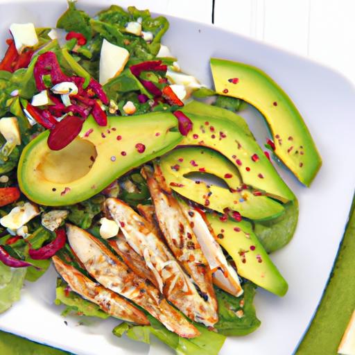 Fresh & Flavorful: Grilled Chicken Salad with Creamy Avocado