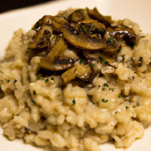 Creamy Mushroom Risotto with Arborio Rice & Nutritional Yeast