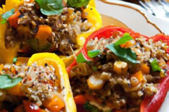 Colorful Stuffed Bell Peppers with Nutty Quinoa Delight